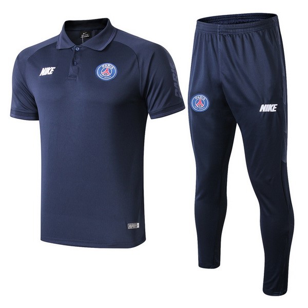 Polo Conjunto Completo Paris Saint Germain 2019/20 Azul